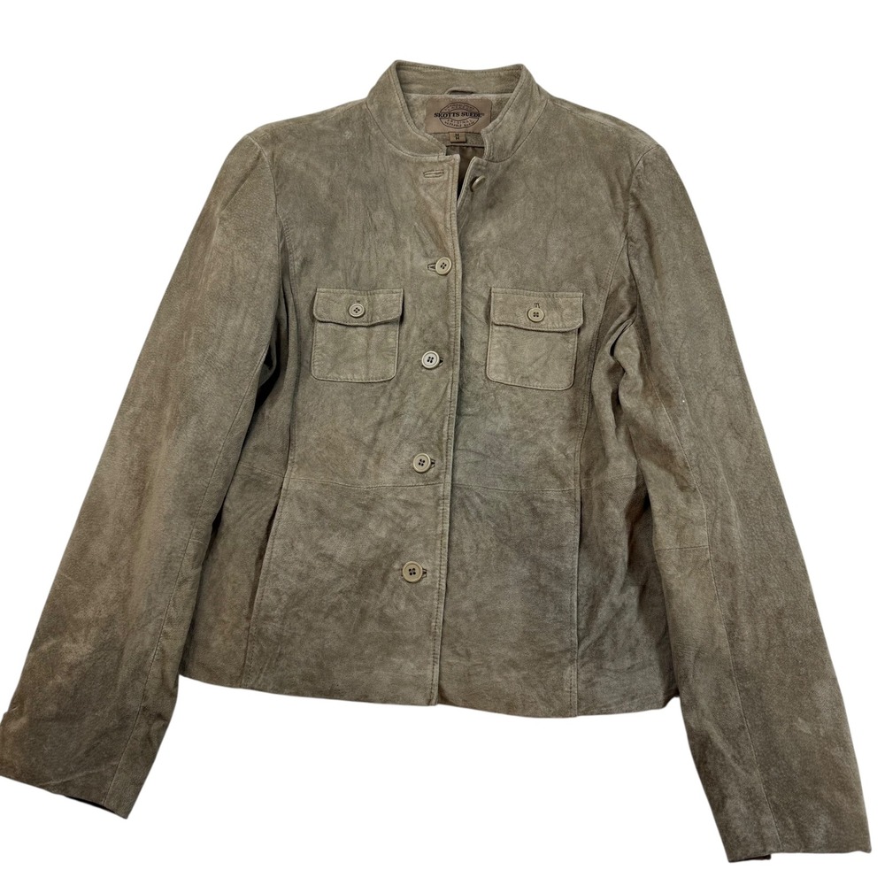 Scotts Suede Original Washable Suede Women's Button Front Jacket Size M‎